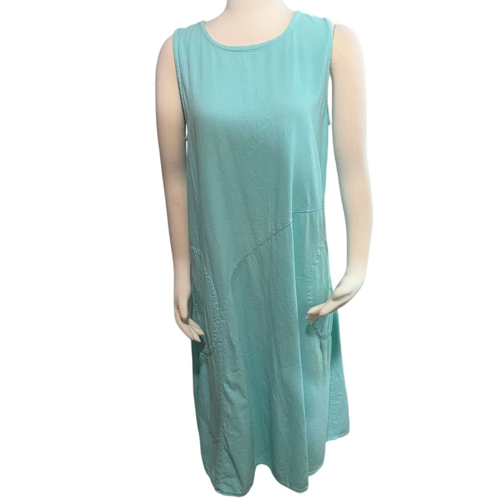 Eucalyptus Relaxed Fit Summer Light Turquoise Sleeveless Dress size L